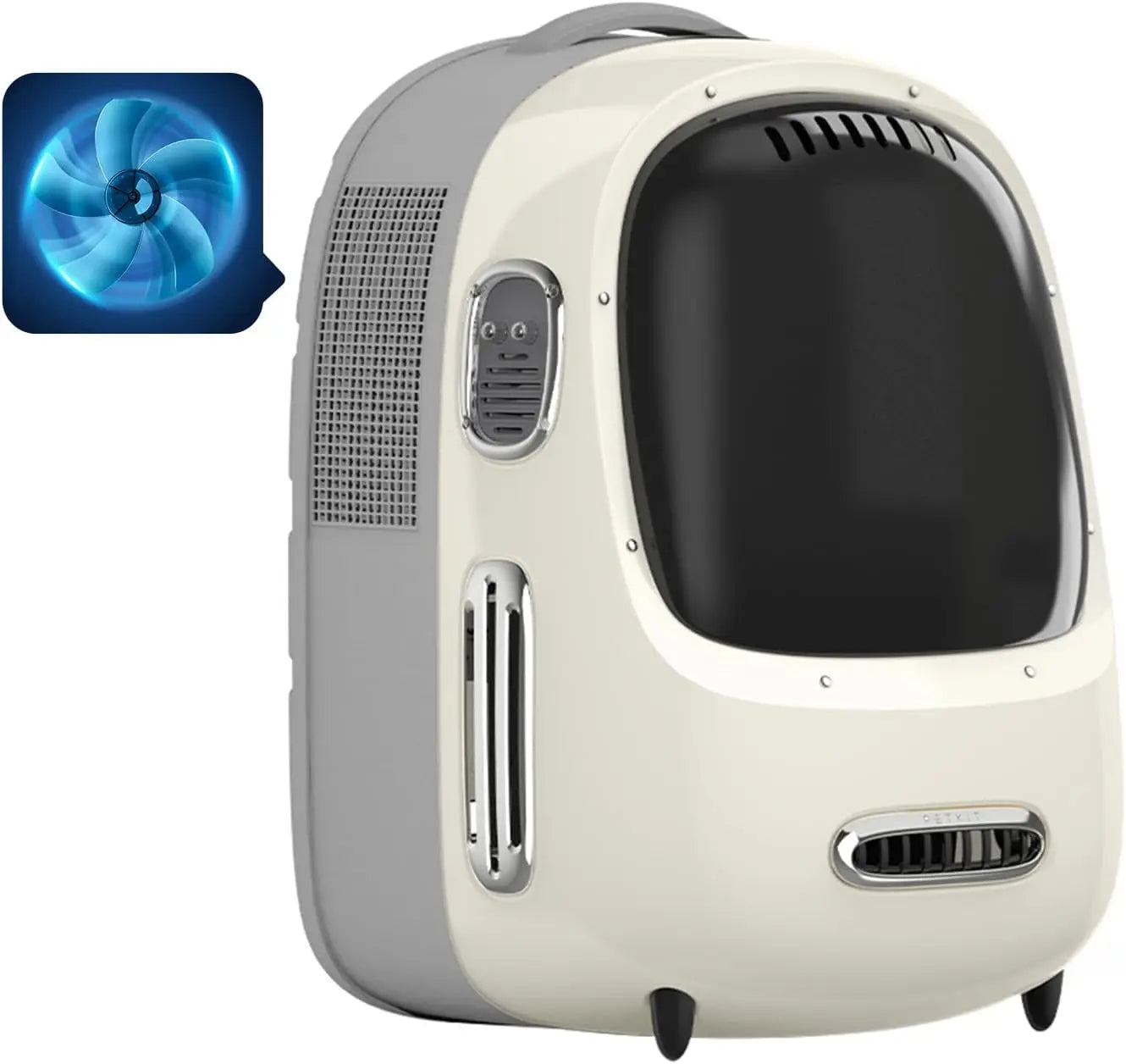 Airline-Approved Pet Backpack with Built-in Fan & Light, Detachable Carrier for Cats and Small Dogs